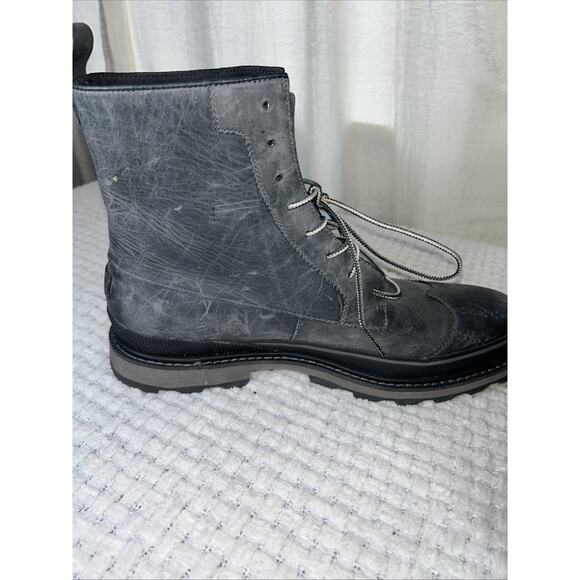 Sorel Madson Wingtip Waterproof Boots Mens Sz 11.5 Gray Lace Up main image 4